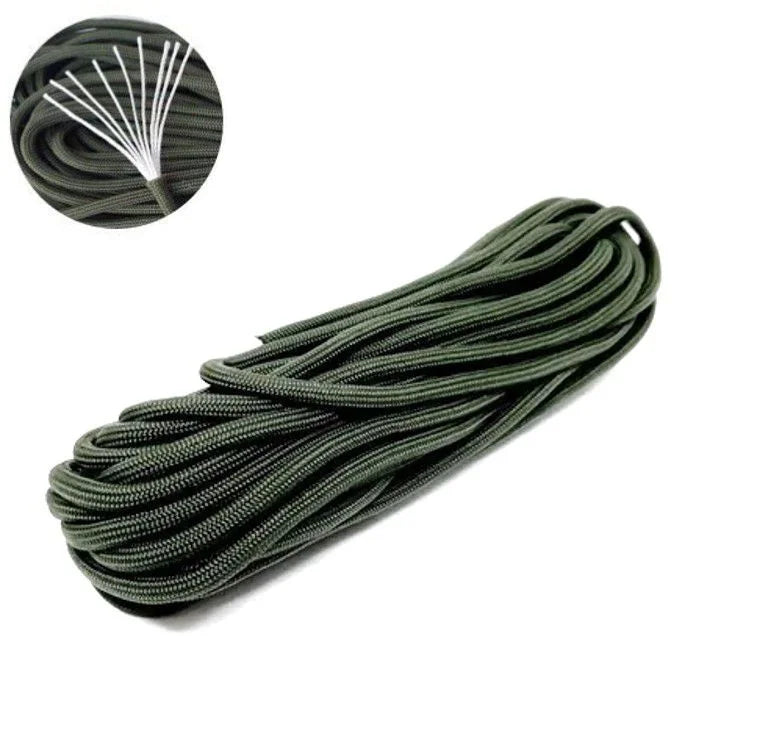 3 Metros de Paracord Verde 550 com 7 filamentos - Item Grátis