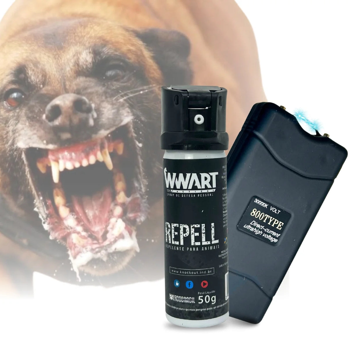 Kit Spray Repelente Animal + Aparelho de choque Afastador